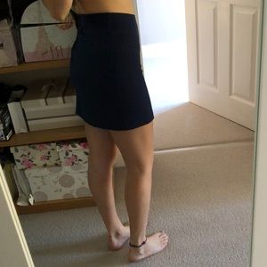 Tight navy blue pencil skirt
